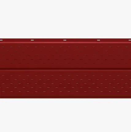 Фото №0 Сайдинг Потолочно-фасадная панель «Софит» перфорированный Premium, 0.5 мм RAL 3020, Алый