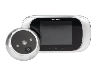 фото Видеоглазок дверной DV-112 с цветным LCD-дисплеем 2.8дюйм с функцией записи фото и звонком Rexant 45-1112