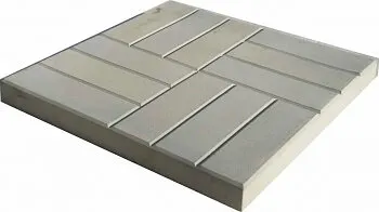 фото Тротуарная плитка "12 кирпичей" 500*500*60мм серая