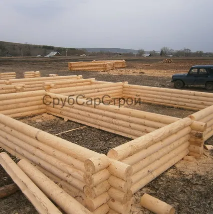 Фото №0 Сруб из бревна ручной рубки. 3х4 м. 240 мм.