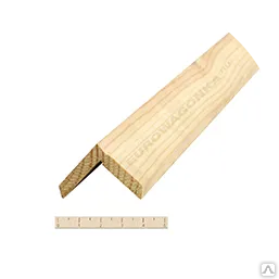 фото Угол внешний (лиственница), гладкий, сорт Э, 30х30 мм