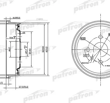 Фото №0 PDR1118 Барабан тормозной