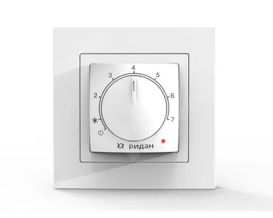 фото Терморегулятор Ридан Twist, с датчиком пола, белый, 16А