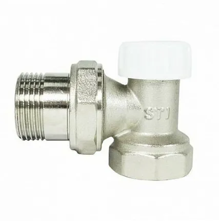 Фото №0 Клапан запорный угловой 1/2 внутренняя/наружная резьба STI 3165