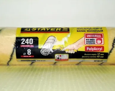 фото Ролик STAYER "DUALON", 48х240мм. бюгель8мм, ворс12