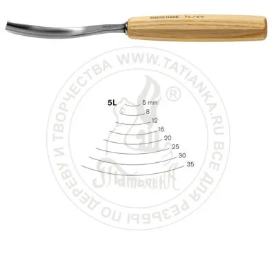 Фото №0 Стамеска полуклюкарза полукруглая Pfeil 5L/5