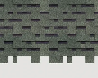 фото Черепица гибкая Docke STANDART Тетрис Зеленый (3 м2 / упак)