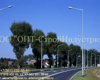 фото Несиловая прямостоечная граненая опора НПГ-6/7,25-02-ц