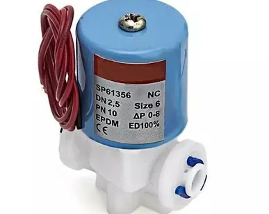 фото Клапан электромагнитный пластиковый нормально-закрытый SP61356 (AC220V, DC12V, DC24V)