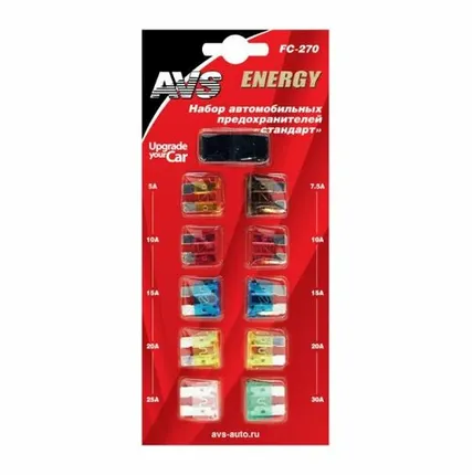 Фото №0 AVS Предохранители флажковые стандарт FC-270, 5А-30А, с пинцетом, 10шт.