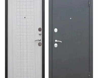 фото Дверь входная Гарда Муар 8мм (Ferroni) металл 0,8мм/МДФ, Черный Муар/Белый ясень 2050х960мм, ПРАВАЯ