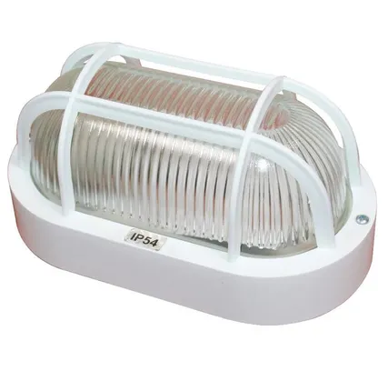 Фото №0 Светильник "Банник" 1402 Овал малый НПП 03-60-022 IP54 с решеткой бел. пласт. ГИ Элетех 1005500884