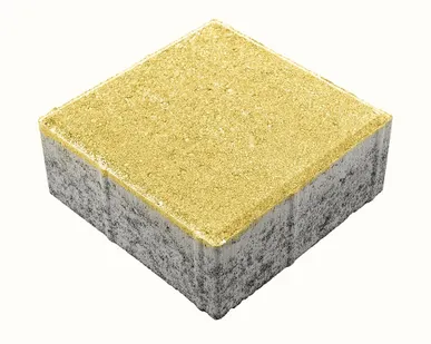 фото Тротуарная плитка Берит Квадрат Песчанник 200х200х80 на белом цементе