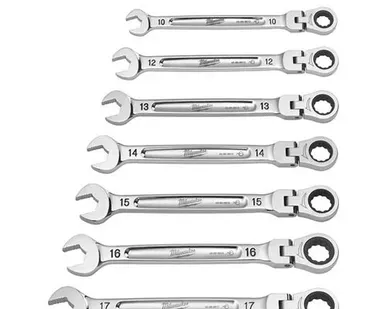 фото Набор гаечных ключей метрических Milwaukee Maxbite с шарниром (7шт) 7PC MAXBITE FLEX HEAD SPANNER SET