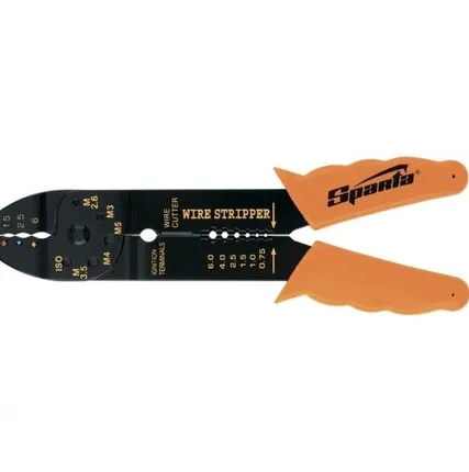 Фото №0 Щипцы 210 мм для зачистки эл.проводов и обжима конт.клемм 1,5-6,5 мм Sparta