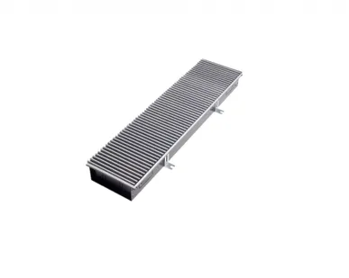 фото Внутрипольный конвектор Gekon Eco с решеткой UNA серебро 180 х 80 х 1000 (без клапана)