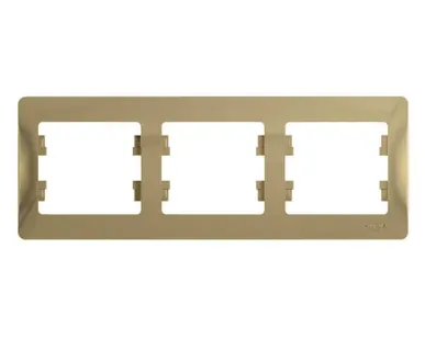 фото Рамка 3-м Glossa горизонт. титан SchE GSL000403