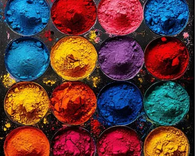 фото Порошковая краска "Лак с серебрянными блестками" полиэфирная гладкая глянцевая /ICONIC/ 15 кг