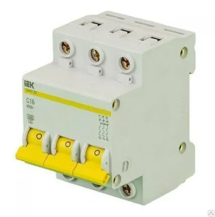 Фото №0 Выключатель автоматический ВА47-29 3Р 6А 4,5кА х-ка С ИЭК