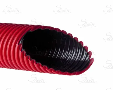 фото Труба гофрированная 50 мм двустенная красная