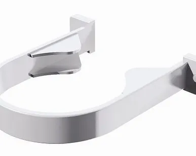 фото Хомут трубы, белый пластик  VERAT