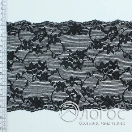 Фото №0 Кружево стрейч IS-203 150мм И, черный