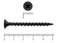 фото Саморез черный по дереву усиленный Kn KENNER 3,5х51 Средняя фасовка (1кг/350)