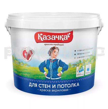 Фото №0 Краска вд интер  6,5кг ВД-АК КАЗАЧКА (1/108) П