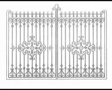 фото Ворота кованые распашные &quot;Рябиновые&quot;, арт. Э.К.В.7