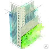 фото Профиль для фасадов угловой ПВХ с армирующей сеткой