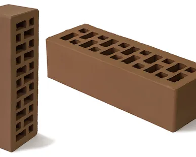 фото Кирпич облицовочный BRAER светло-коричневый гладкий, 250*85*65 мм