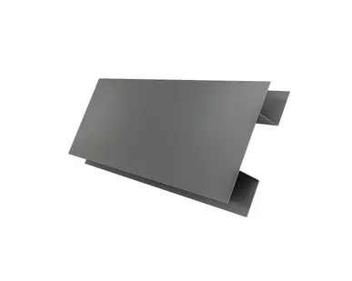 фото Планка H-образная Экобрус Grand Line 0,45 PE с пленкой RAL 7005 мышино-серый