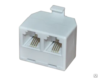 фото Телефонный двойник (штекер - 2 гнезда) 6P-4C REXANT