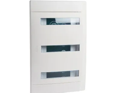 фото Бокс СП Practibox 3х12 мод. с шинами N и PE IP40 бел/бел. двер. Leg 601119