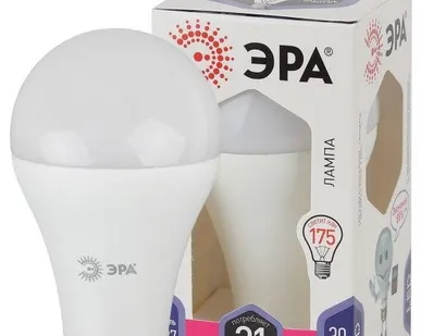 фото Лампа светодиодная A65-21W-860-E27 грушевидная 1680лм ЭРА Б0035333