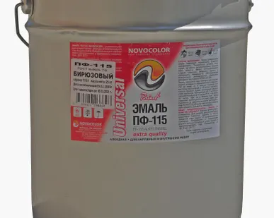 фото Эмаль ПФ-115 бирюзовая 25 кг ГОСТ "NOVOCOLOR"
