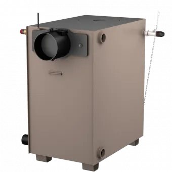 Фото №2 Котел на твердом топливе Каракан 20 ТПЭ 3, 20 кВт с плитой