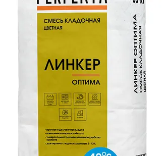 фото Смесь кладочная цветная Линкер Оптима Зимняя серия, 50 кг - Белый