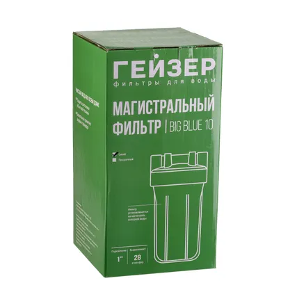 Фото №0 Корпус фильтра 1" 10BB C23 (с лат.фитингами) синий Гейзер