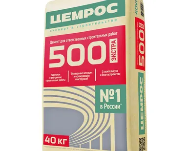 фото Цемент М500 Цемрос Экстра II/А-П 42,5Н 40 кг