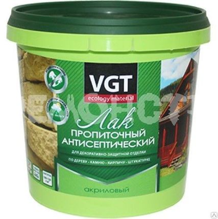 Фото №0 Лак пропит антисеп 0,9кг ВГТ (вишн) (6/384)