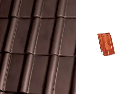 фото Керамическая черепица вентиляционная Roben Piemont Havannabraun, коричневый ангоб
