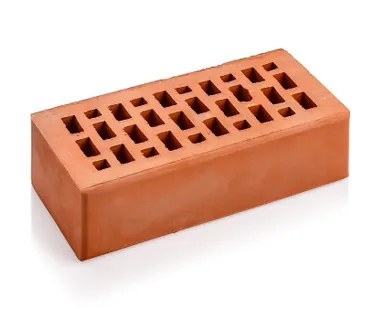 фото Кирпич лицевой керамический Красный пустотелый одинарный пустотность 38%