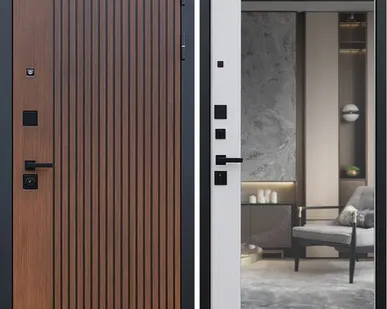 фото Входная дверь Вельвет дуб кантри-зеркало капучино АСД