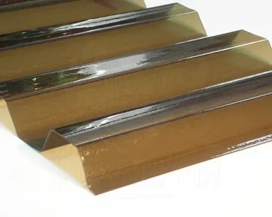 фото Профилированный поликарбонат 1,3 мм трапеция 1050х6000 бронза йод