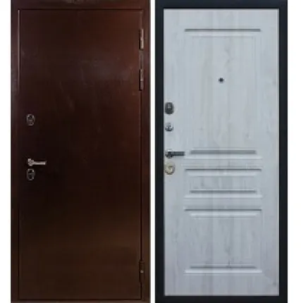 Фото №0 Входная дверь Термо Стандарт медный антик-сосна белая