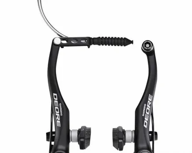 фото Тормоза Shimano Тормоз v-br Shimano Deore, BR-T610, черн, задн, колодки S70C