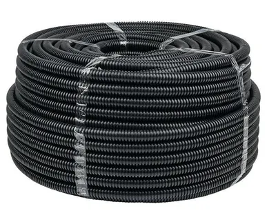 фото Труба гофрированная FRHF d20мм с протяжкой черн. (уп.100м) Plast PROxima EKF FRHF-20