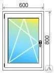 Фото №0 Двухкамерное пластиковое окно для дачи ПВХ 800×600 мм поворотно-откидное