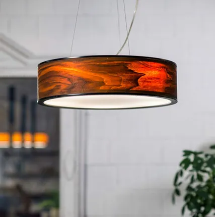 Фото №0 Подвесной светильник из дерева Jupiter M, орех